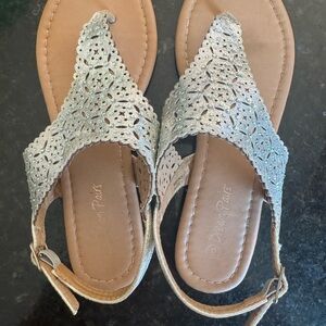 Dream Pairs Silver Sandals for Women